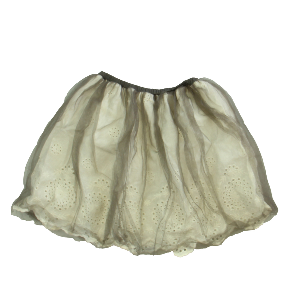aimama Girls Gray | White Skirt size: 18-24 Months
